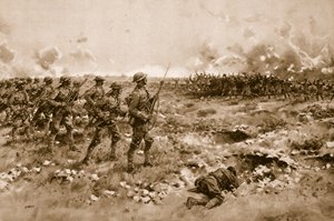 Hun laatste hoop: Gedemoraliseerde Duitse soldaten smeken om genade van de oprukkende Britse troepen door Samuel (after) Begg