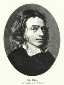 John Milton, Engelse dichter (litho)