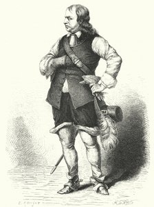 Oliver Cromwell, Lord Protector van het Gemenebest (gravure)
