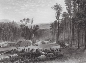 Australië: Marysville, Victory (gravure) door Samuel (after) Prout
