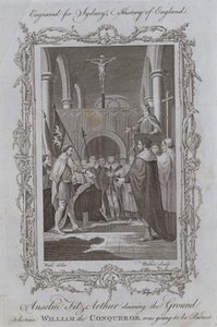 Anselm Fitz-Arthur claimt de Grond waar Willem de Veroveraar begraven zou worden door Samuel (after) Wale