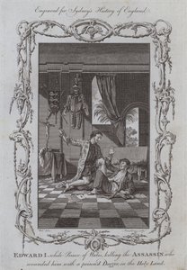 Edward I, terwijl Prins van Wales, doodt de Moordenaar die hem met een vergiftigde Dolk verwondde in het Heilige Land door Samuel (after) Wale