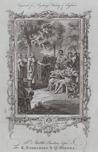 St. Austin predikt voor koning Ethelbert en koningin Bertha door Samuel (after) Wale