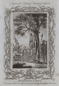 De gouverneur van Meaux geëxecuteerd aan de boom waaraan hij zijn Engelse gevangenen ophing door Samuel (after) Wale
