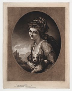 Lady Hamilton als de natuur door Samuel Arlent Edwards