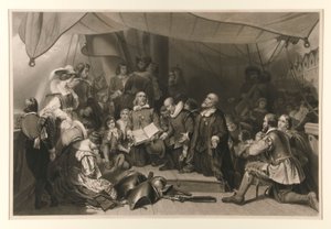 De inscheping van de pelgrims