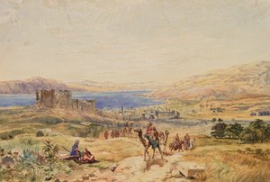 Tiberias aan het Meer van Galilea, ca. 1850