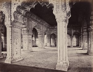 Delhi. Het paleis van de keizer. Interieur van Dewani in de privézaal door Samuel Bourne
