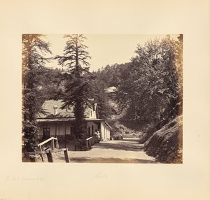 Simla; The Mall, Combermere Ridge door Samuel Bourne