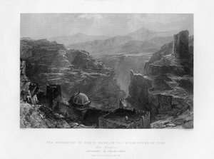 Het Klooster van Santa Saba Mar Saba, Israël, 1841