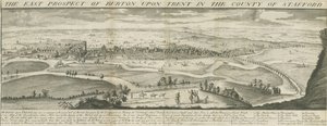 Burton-upon-Trent Brug en Stad (gravure)