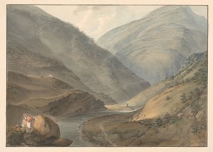 Bergachtig landschap met rivier