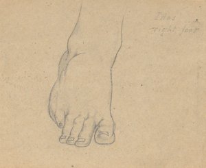 Studie voor het Oordeel van Jupiter (Idas, rechtervoet)