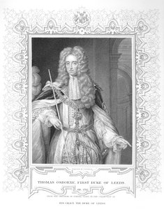 Portret van Thomas Osborne, gravure