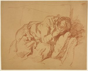Treurende vrouw (Sarah H. Crone) door Samuel H. Crone