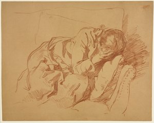 Rouwende vrouw Sarah H. Crone, 1880s of 1890s door Samuel H. Crone