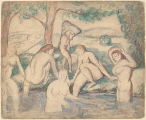 Baden door Samuel Halpert