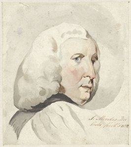 Hoofd van een man, naar rechts door Samuel Henri Mendes da Costa