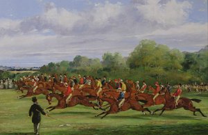 De Start van de Derby van 1862, 1862 door Samuel Henry Alken