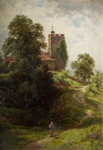 Wigmore Church, nabij Ludlow, 1880 door Samuel Henry Baker