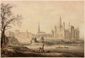 Een Frans Kasteel, 1770 door Samuel Hieronymous Grimm
