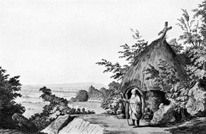 De Hermitage in Selborne, 1777 door Samuel Hieronymous Grimm