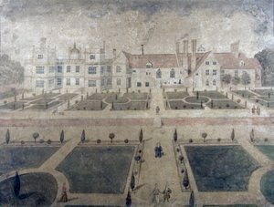 Welbeck Abbey, vanaf de zuidwestelijke voorkant, ca. 1780