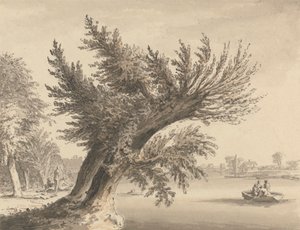 Op de Theems bij Barnes door Samuel Hieronymus Grimm