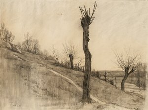 Laat winterlandschap, 1884 door Samuel Isham