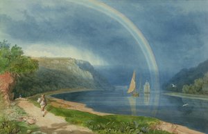 Regenboog op de rivier Avon, c.1825