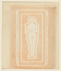 Naakt met boek of stenen plaat in de hand door Samuel Jessurun de Mesquita (signed by artist)
