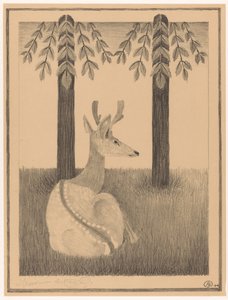 Barasingha hert door Samuel Jessurun de Mesquita