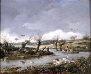 Eendenjacht door Samuel John Egbert Jones