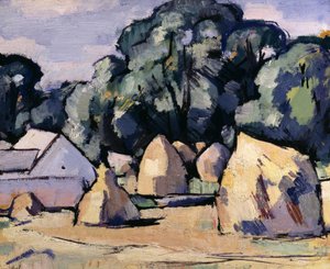 Laggan boerderijgebouwen bij Dalbeattie door Samuel John Peploe