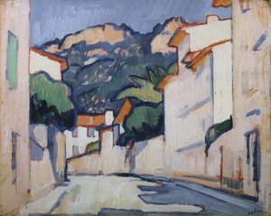 Straatscène, Cassis, ca. 1913 door Samuel John Peploe