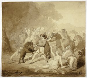 Scène uit Cymbeline door Samuel John Stump