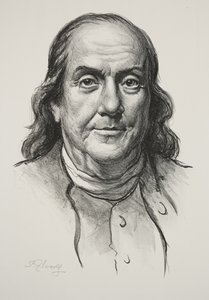 Benjamin Franklin door Samuel Johnson Woolf