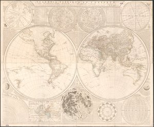 Scientia terrarum et coelorum: of, de hemelen en aarde astronomisch en geografisch weergegeven en weergegeven: met de meest nieuwsgierige en nuttige bijzonderheden in de zonne-, ster- en wereldsystemen, getrouw opgesomd en weergegeven volgens t door Samuel; Kitchin Dunn