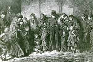 Dakloos en hongerig, 1869