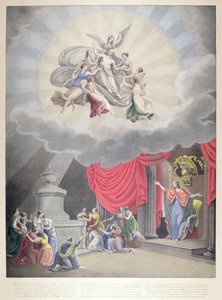 De Apotheose van Washington, gegraveerd door H. Weishaupt door Samuel Moore
