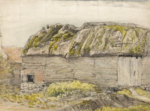 Een Schuur met een Mossig Dak, Shoreham door Samuel Palmer