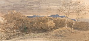 Scène in Wales door Samuel Palmer