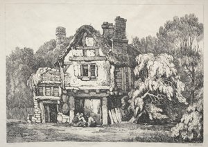 Een Serie Oude Gebouwen en Landelijke Huisjes in het Noorden van Engeland: Bij Ashbourn door Samuel Prout