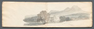 Schetsboek: Eildon Hills, 1814 door Samuel Prout