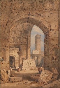 Tempel van de Vrede, Forum Romanum door Samuel Prout
