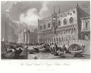 Het Grote Kanaal en het Dogepaleis door Samuel Prout
