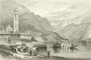 Het Comomeer, Italië door Samuel Prout