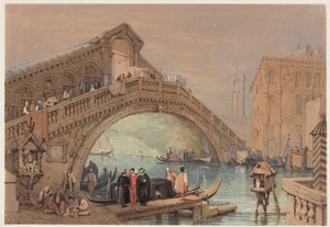 De Rialto, Venetië door Samuel Prout