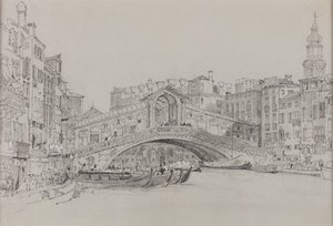 De Rialto, Venetië, datum onbekend door Samuel Prout