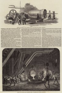 Cilinder van de Grote Hydraulische Pers gebruikt voor het heffen van de Buizen van de Britannia Brug